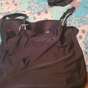 BNWT Black Bathing Suit Top 2X